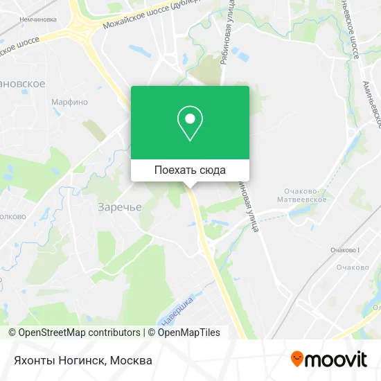 Карта Яхонты Ногинск