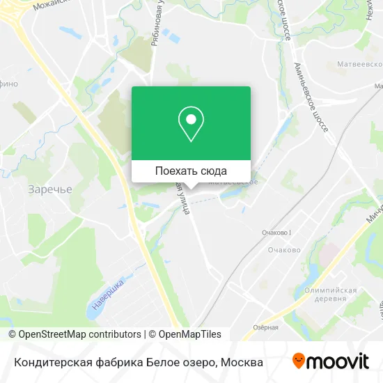 Карта Кондитерская фабрика Белое озеро