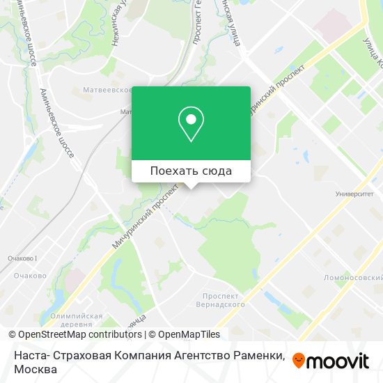 Раменки карта москвы