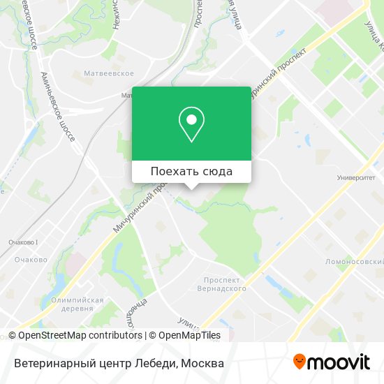 Карта Ветеринарный центр Лебеди