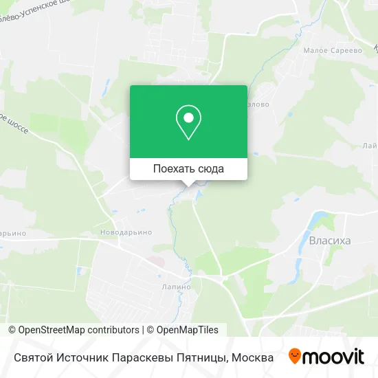 Карта Святой Источник Параскевы Пятницы