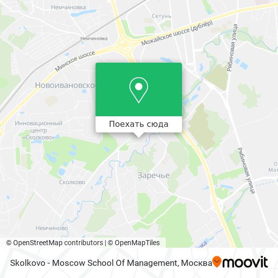 Карта Skolkovo - Moscow School Of Management