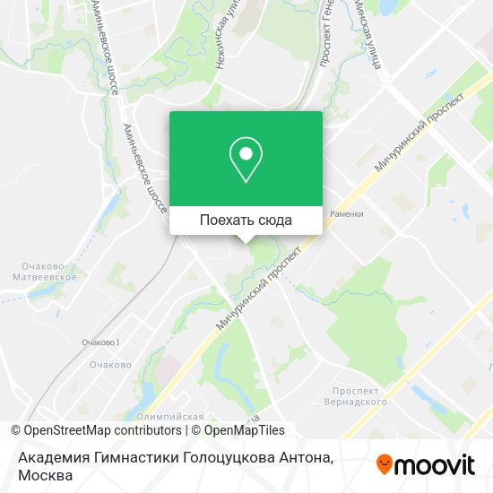 Карта Академия Гимнастики Голоцуцкова Антона
