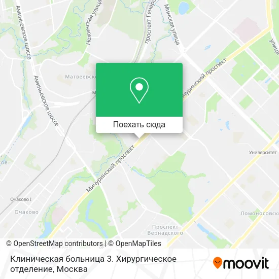 Карта Клиническая больница 3. Хирургическое отделение