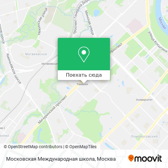 Карта Московская Международная школа