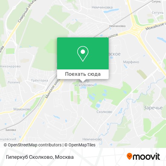 Карта Гиперкуб Сколково