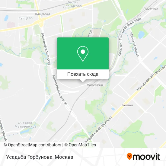 Карта Усадьба Горбунова