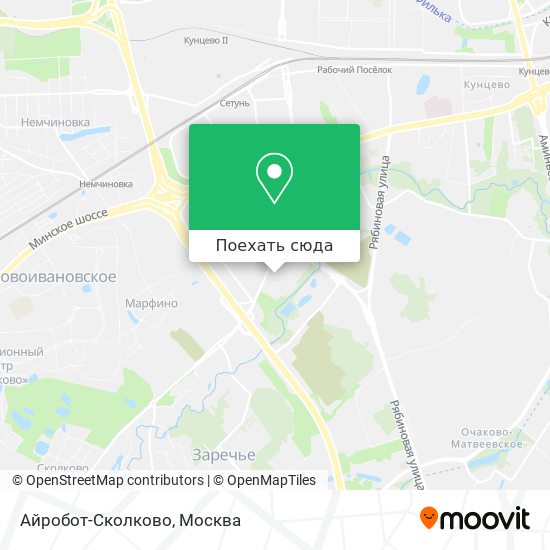 Карта Айробот-Сколково