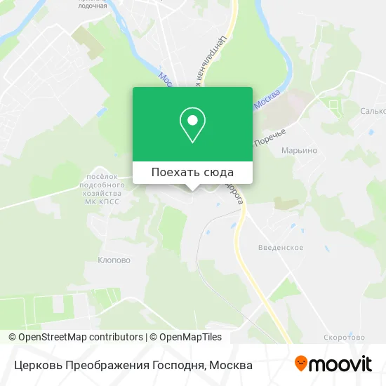 Карта Церковь Преображения Господня