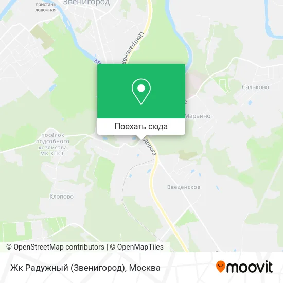 Карта Жк Радужный (Звенигород)