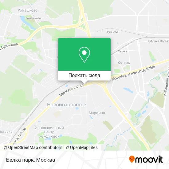 Карта Белка парк