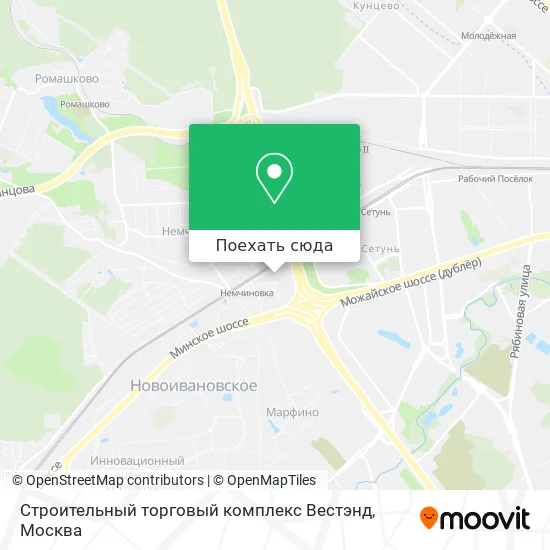 Карта Строительный торговый комплекс Вестэнд