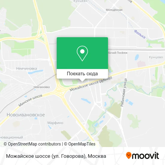 Карта Можайское шоссе (ул. Говорова)