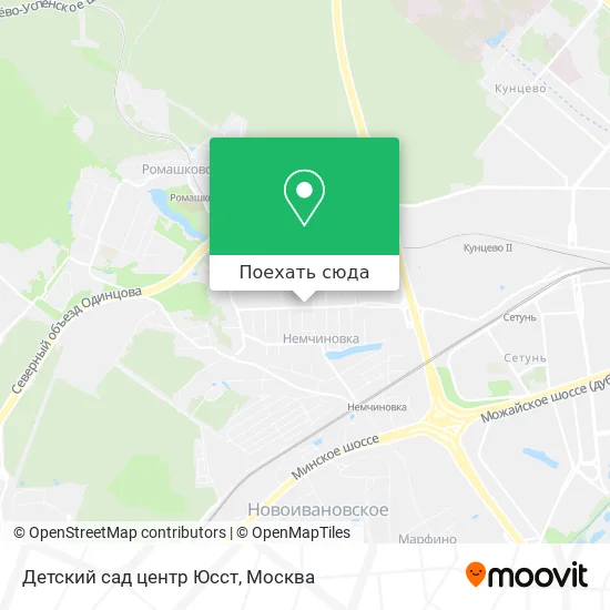 Карта Детский сад центр Юсст
