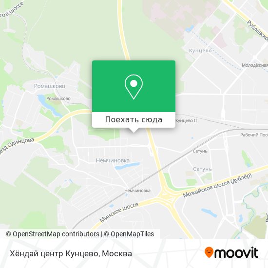 Карта Хёндай центр Кунцево