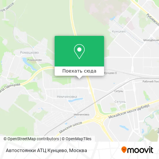 Карта Автостоянки АТЦ Кунцево