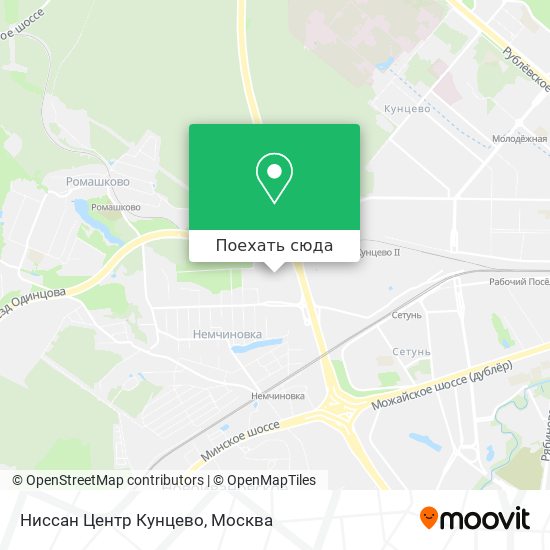 Карта Ниссан Центр Кунцево