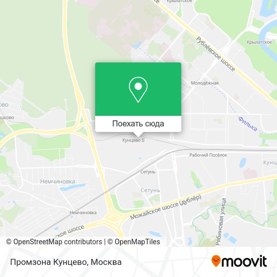 Карта Промзона Кунцево