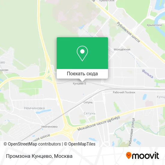 Карта Промзона Кунцево