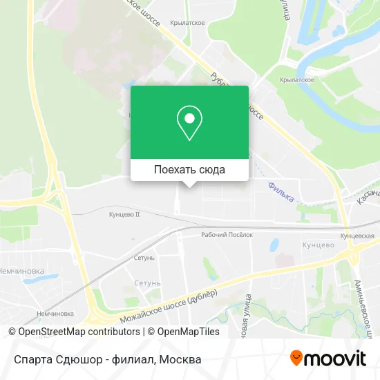 Карта Спарта Сдюшор - филиал