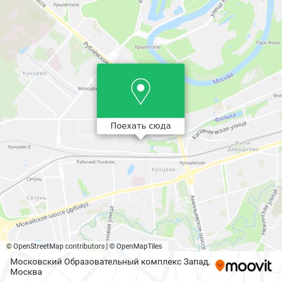 Карта Московский Образовательный комплекс Запад