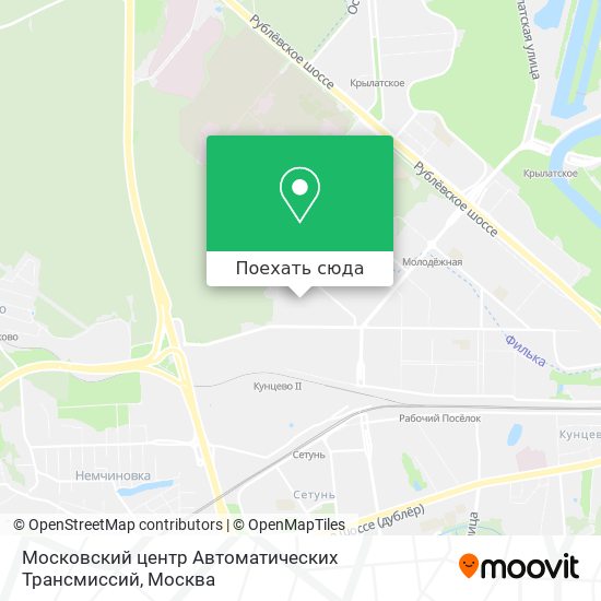 Карта Московский центр Автоматических Трансмиссий