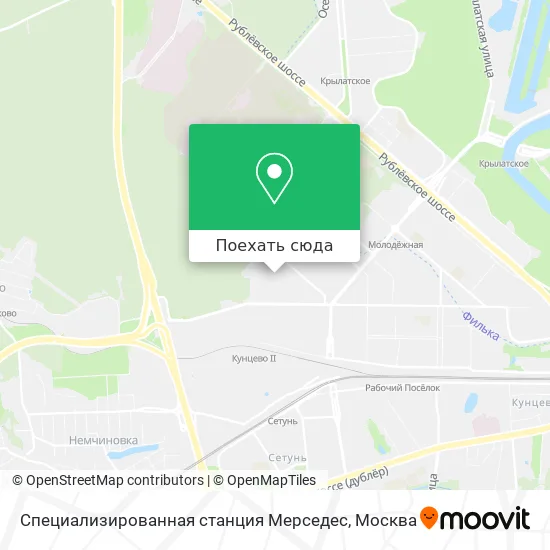 Карта Специализированная станция Мерседес