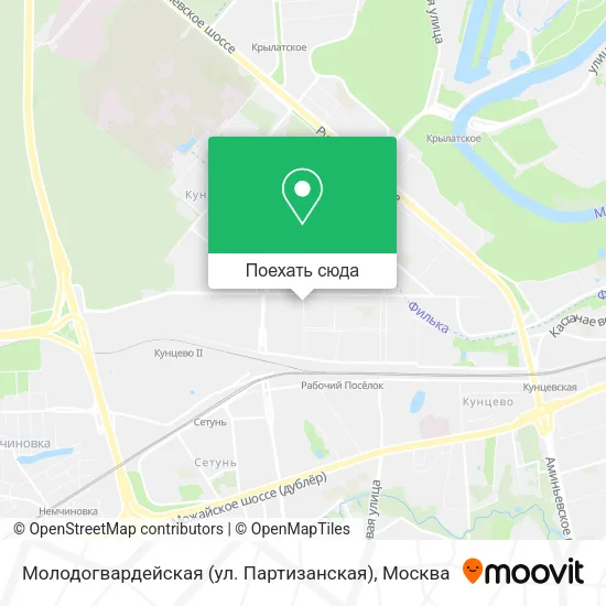 Карта Молодогвардейская (ул. Партизанская)