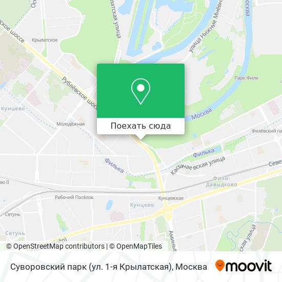 Карта Суворовский парк (ул. 1-я Крылатская)