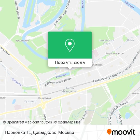 Карта Парковка ТЦ Давыдково