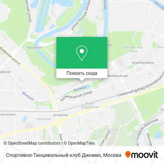 Карта Спортивно-Танцевальный клуб Динамо