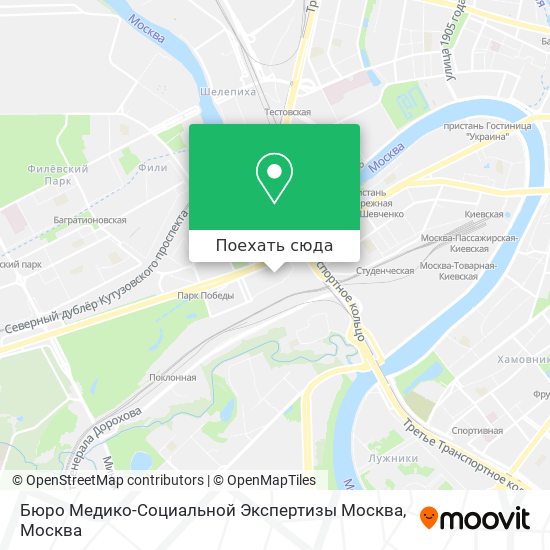 Карта Бюро Медико-Социальной Экспертизы Москва