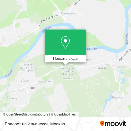 Карта Поворот на Ильинское