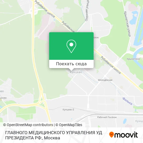 Карта ГЛАВНОГО МЕДИЦИНСКОГО УПРАВЛЕНИЯ УД ПРЕЗИДЕНТА РФ: