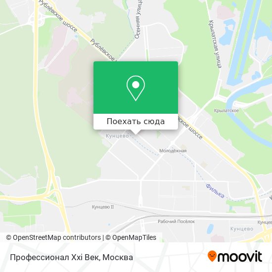 Кунцевская на карте москвы