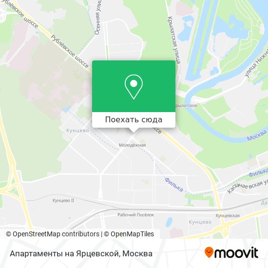 Карта Апартаменты на Ярцевской