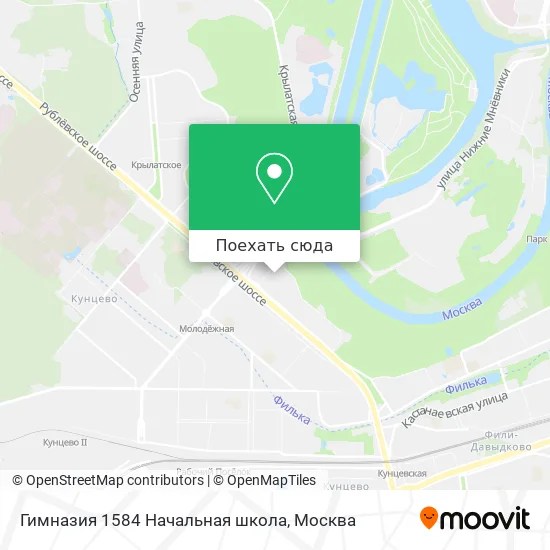 Карта Гимназия 1584 Начальная школа