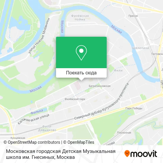 Карта Московская городская Детская Музыкальная школа им. Гнесиных