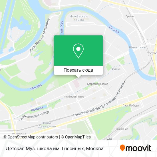 Карта Детская Муз. школа им. Гнесиных