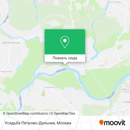 Карта Усадьба Петрово-Дальнее
