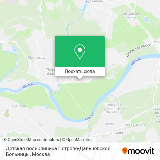 Карта Детская поликлиника Петрово-Дальневской Больницы