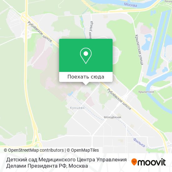 Карта Детский сад Медицинского Центра Управления Делами Президента РФ