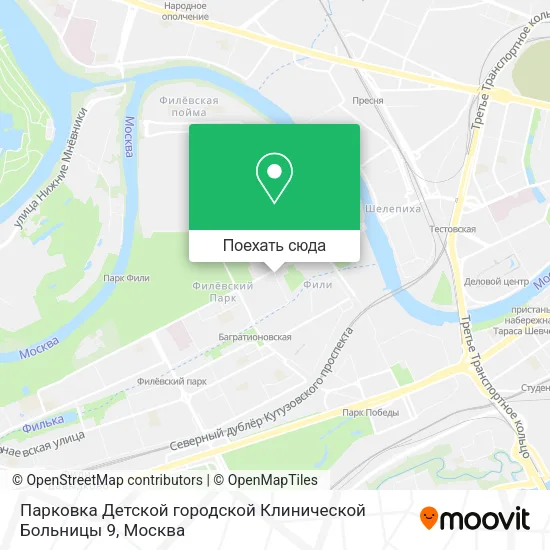 Карта Парковка Детской городской Клинической Больницы 9