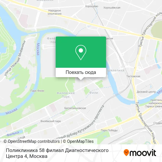 Карта Поликлиника 58 филиал Диагностического Центра 4
