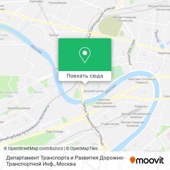 Карта Департамент Транспорта и Развития Дорожно-Транспортной Инф.