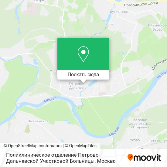 Карта Поликлиническое отделение Петрово-Дальневской Участковой Больницы