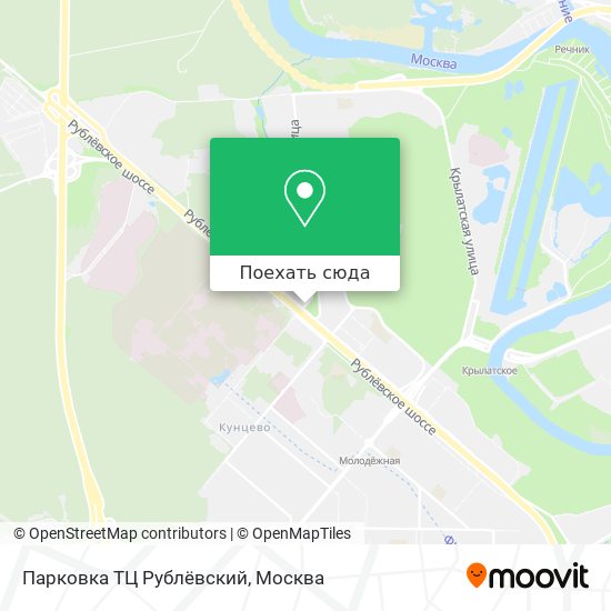 Карта Парковка ТЦ Рублёвский