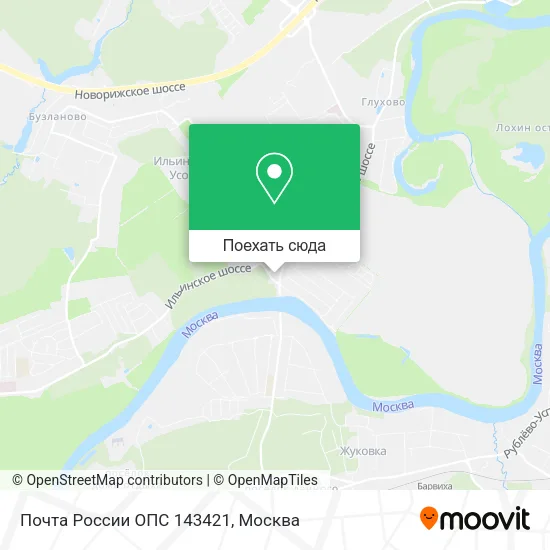 Карта Почта России ОПС 143421