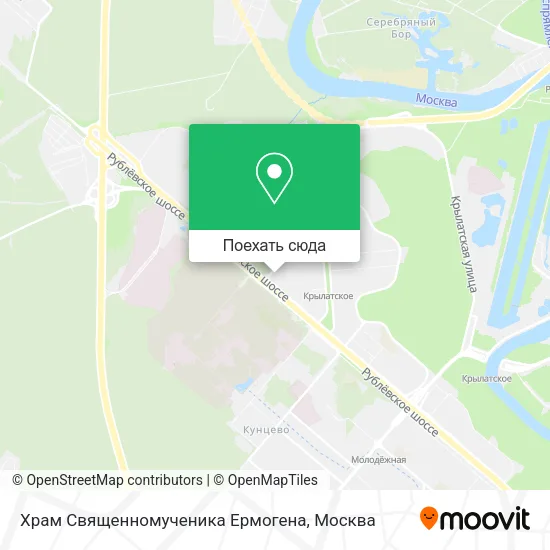 Карта Храм Священномученика Ермогена
