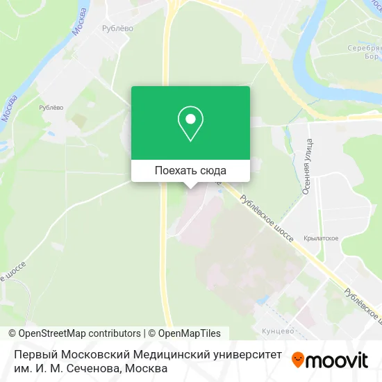 Карта Первый Московский Медицинский университет им. И. М. Сеченова
